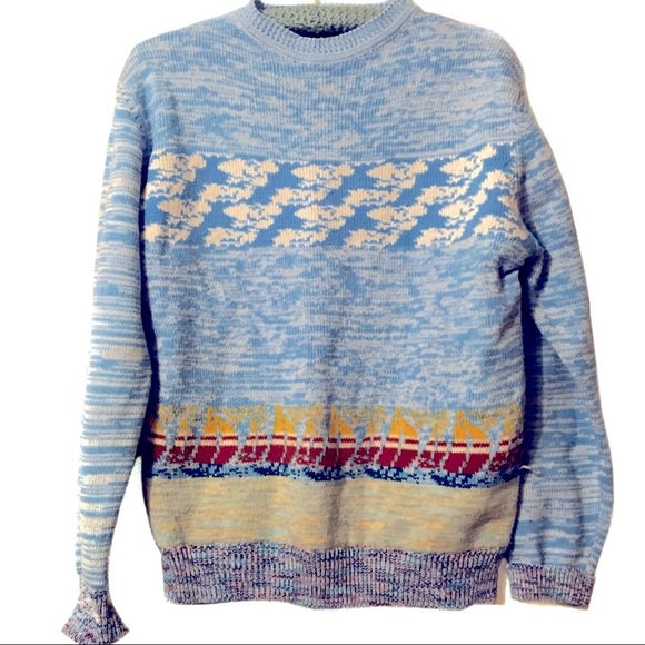 JCPENNEY 100% acrylic sweater Taiwan Rep of China vintage sized large water sail - Picture 1 of 8